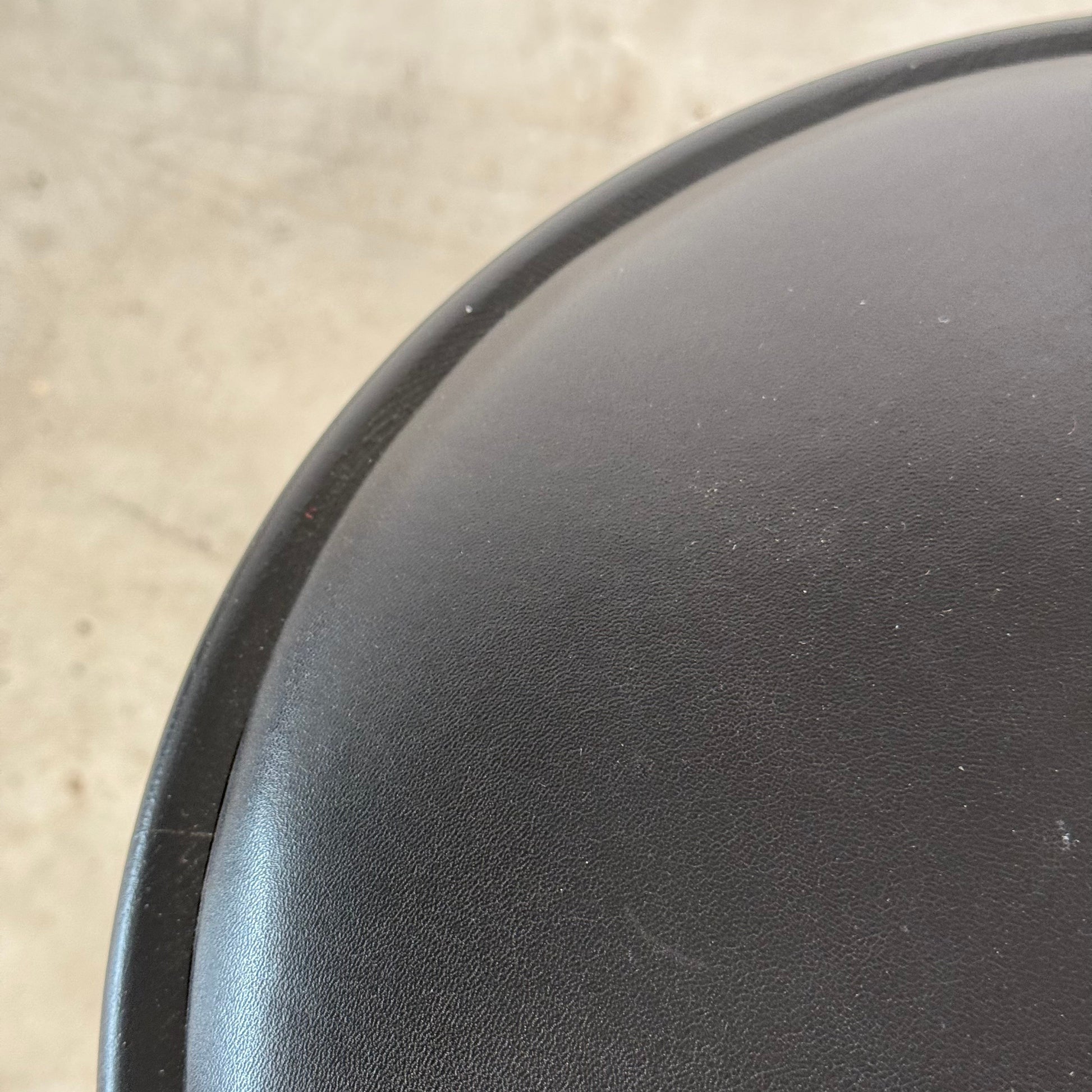 Sculptural Black Ash Wood Stool with Premium G. A. Full-Grain Leather, FORME Stools