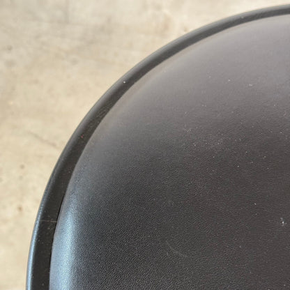 Sculptural Black Ash Wood Stool with Premium G. A. Full-Grain Leather, FORME Stools