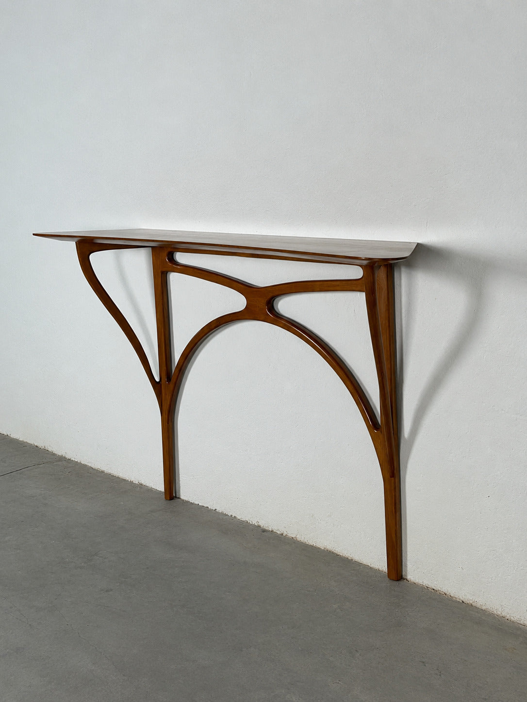 Sculptural Cherrywood Console Table, Attributed to Ico Parisi, Italy, 1950s Consoles