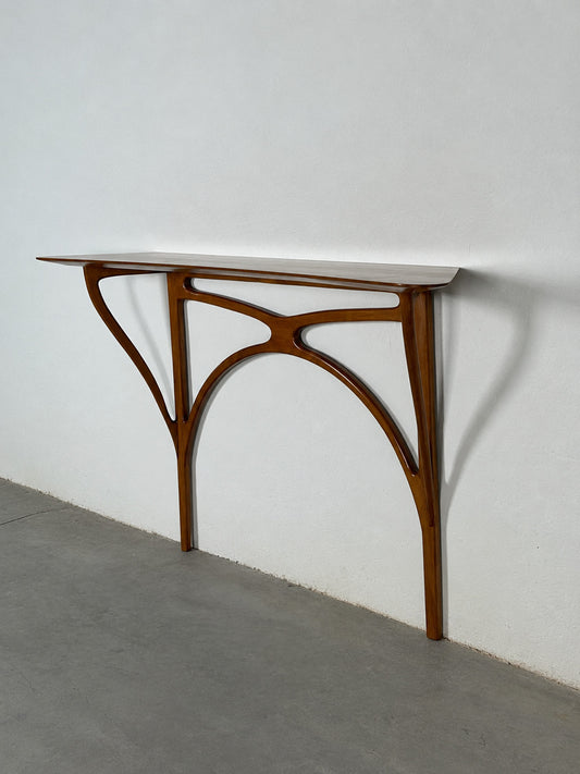 Sculptural Cherrywood Console Table, Attributed to Ico Parisi, Italy, 1950s Consoles