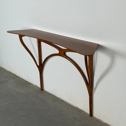 Sculptural Cherrywood Console Table, Attributed to Ico Parisi, Italy, 1950s Consoles
