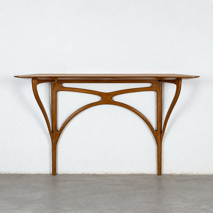 Sculptural Cherrywood Console Table, Attributed to Ico Parisi, Italy, 1950s Consoles