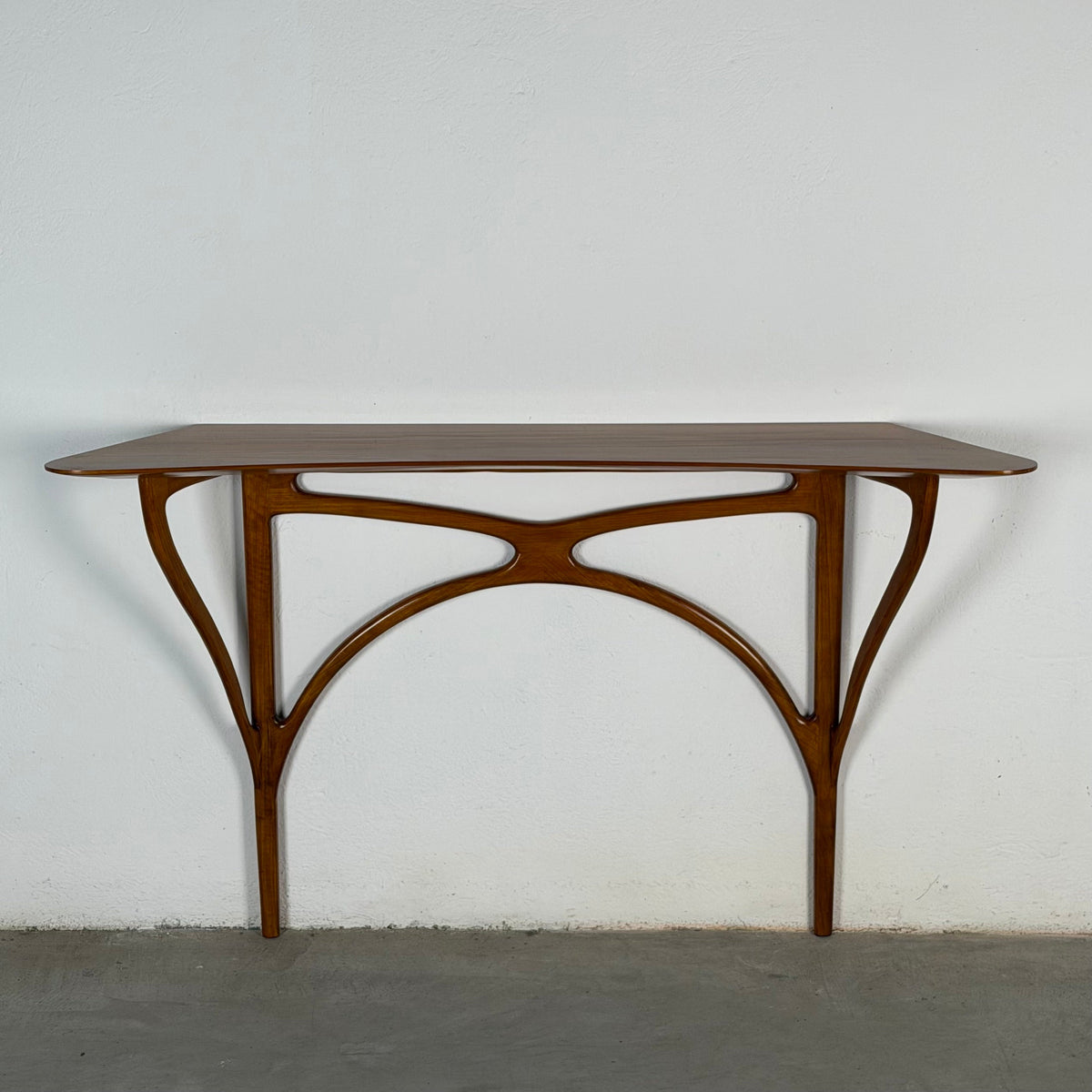 Sculptural Cherrywood Console Table, Attributed to Ico Parisi, Italy, 1950s Consoles