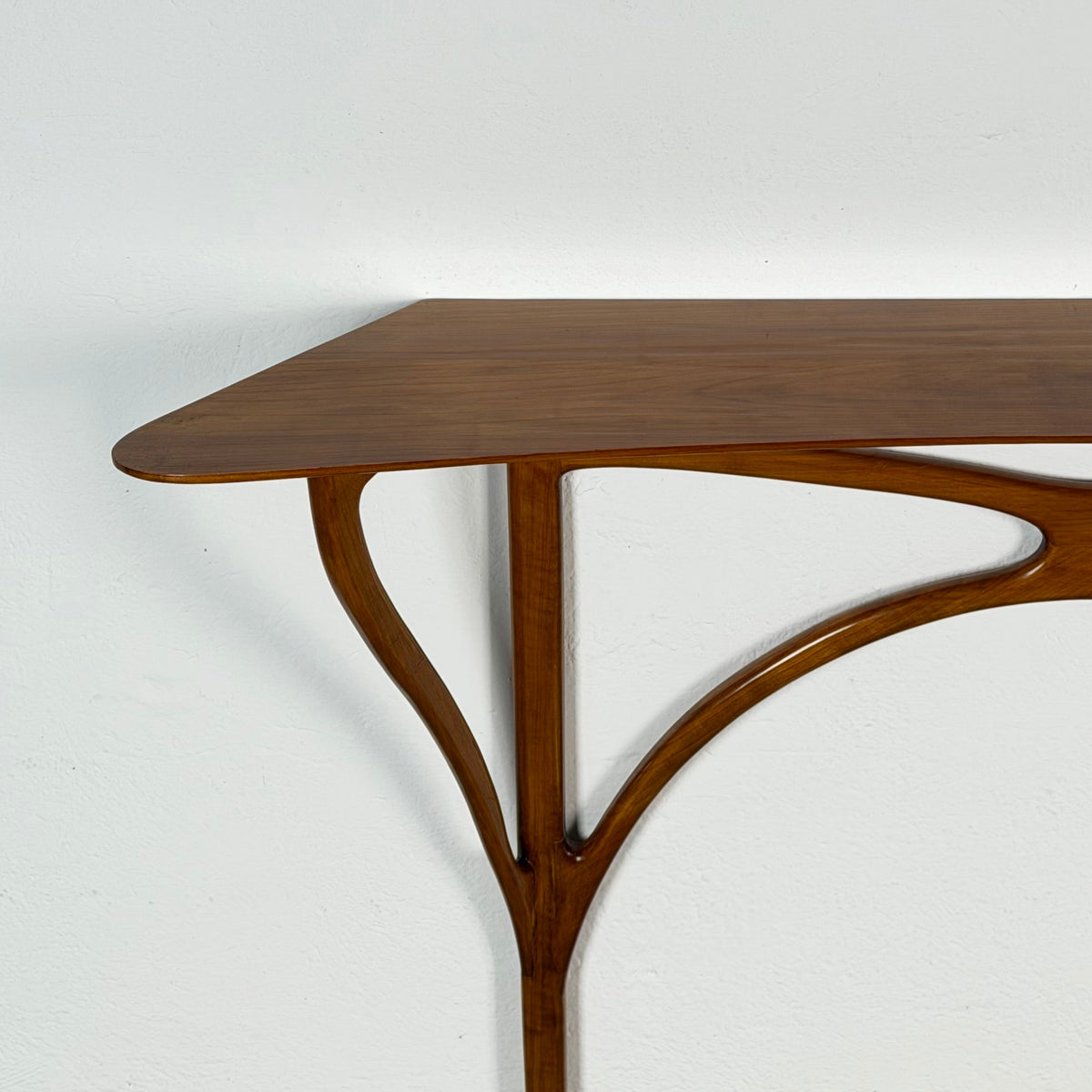 Sculptural Cherrywood Console Table, Attributed to Ico Parisi, Italy, 1950s Consoles