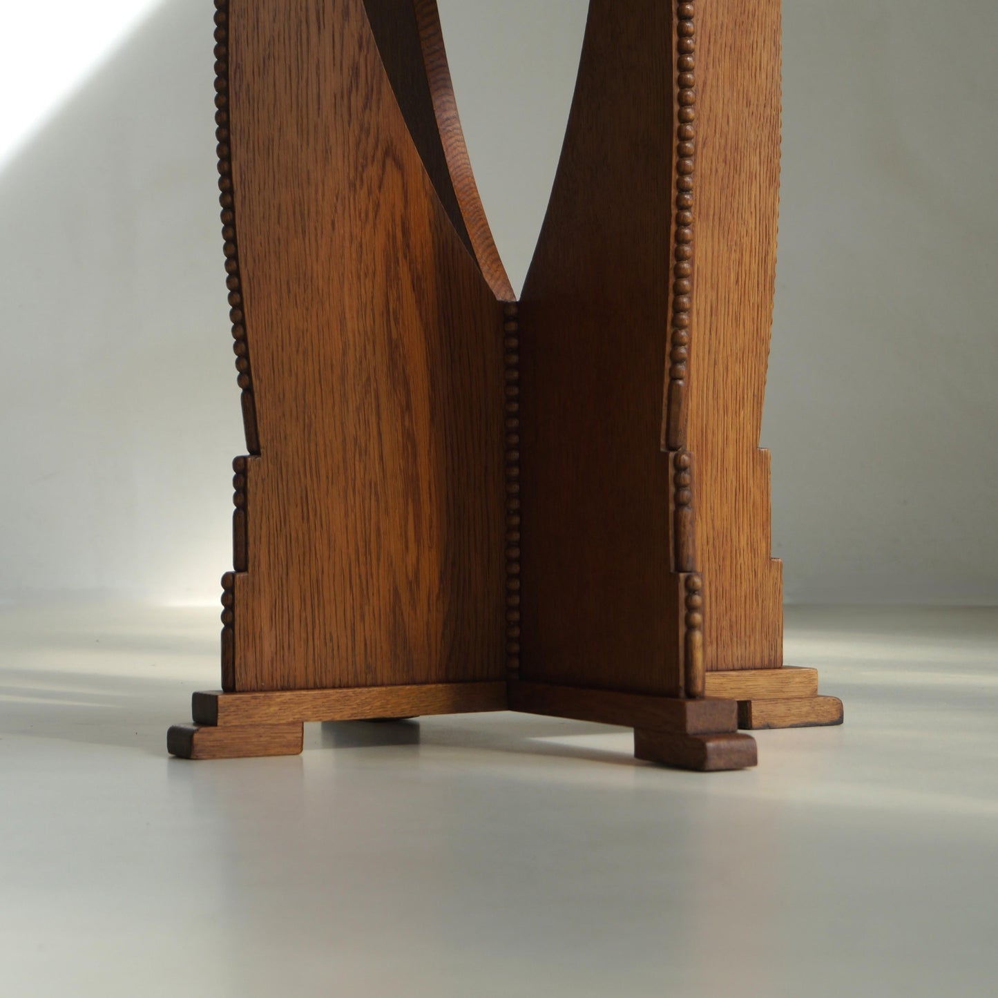 Sculptural Dutch Art Deco Amsterdam School Pedestal Table, 1920s End Tables
