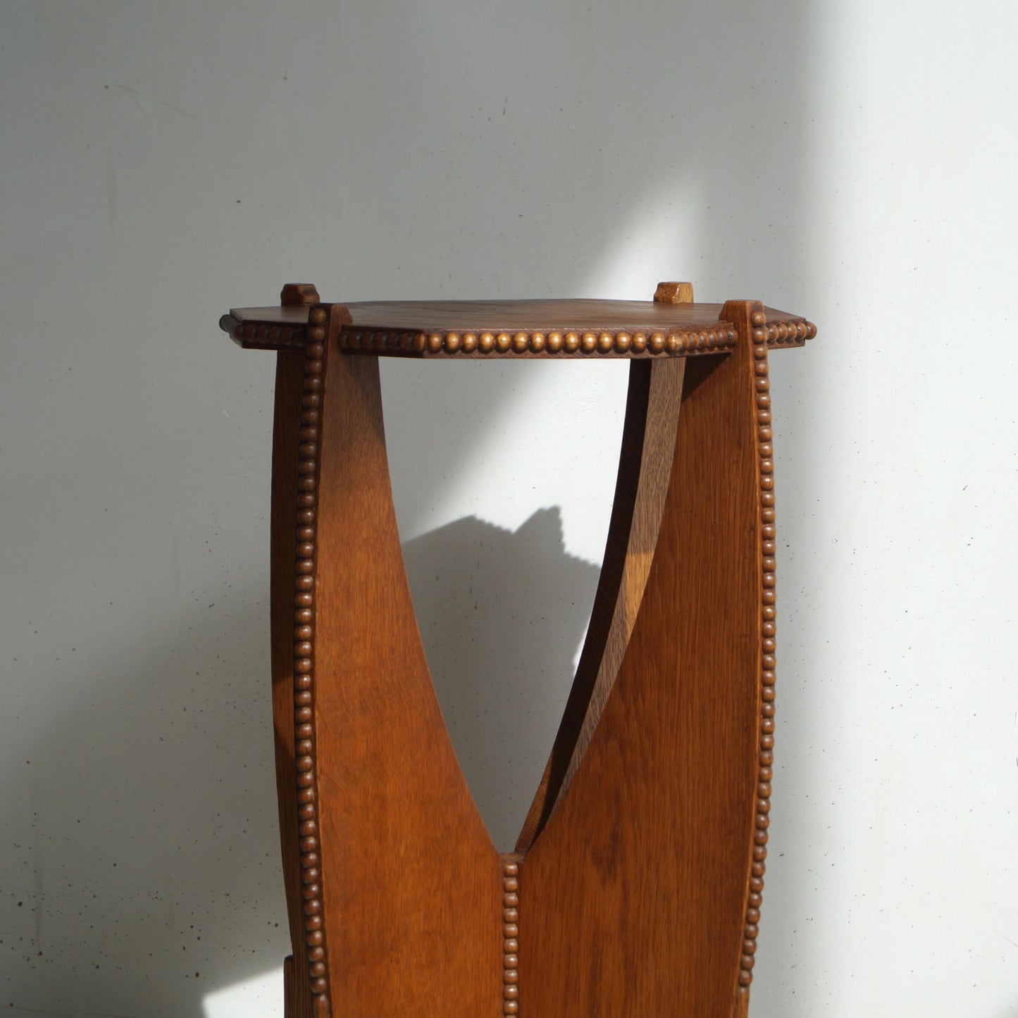 Sculptural Dutch Art Deco Amsterdam School Pedestal Table, 1920s End Tables