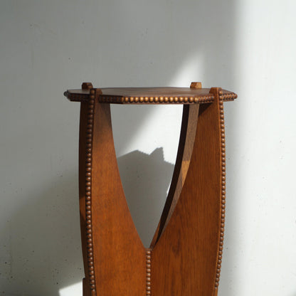 Sculptural Dutch Art Deco Amsterdam School Pedestal Table, 1920s End Tables