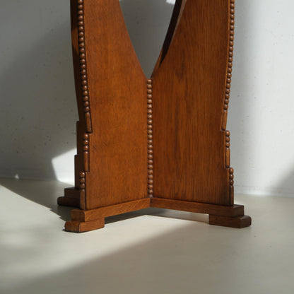 Sculptural Dutch Art Deco Amsterdam School Pedestal Table, 1920s End Tables