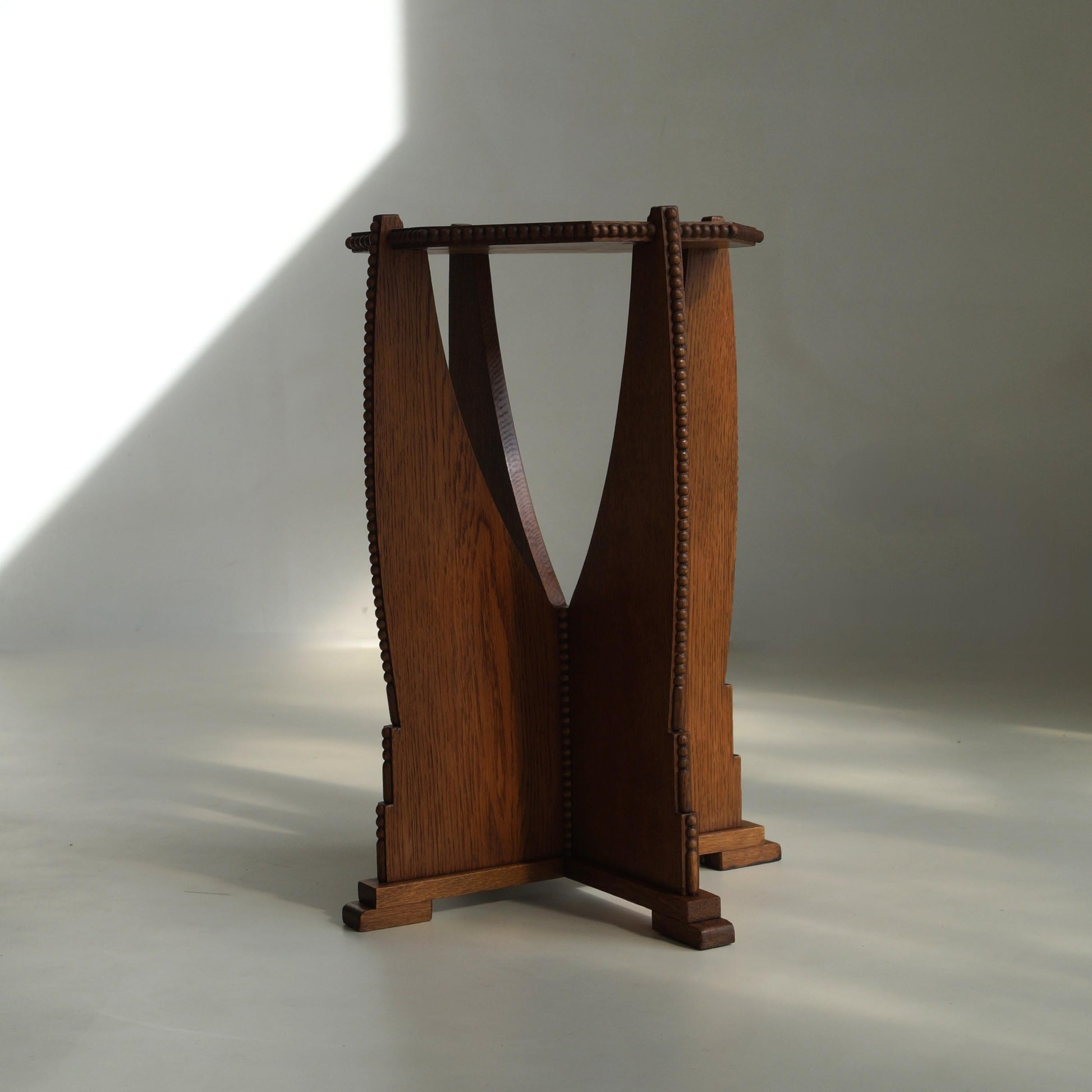 Sculptural Dutch Art Deco Amsterdam School Pedestal Table, 1920s End Tables