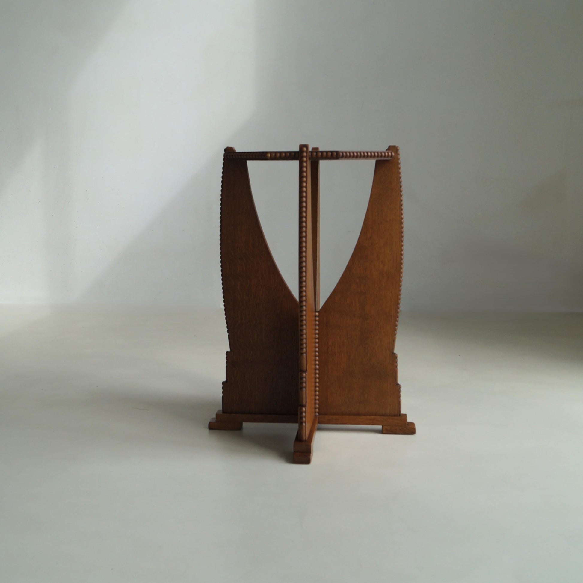 Sculptural Dutch Art Deco Amsterdam School Pedestal Table, 1920s End Tables