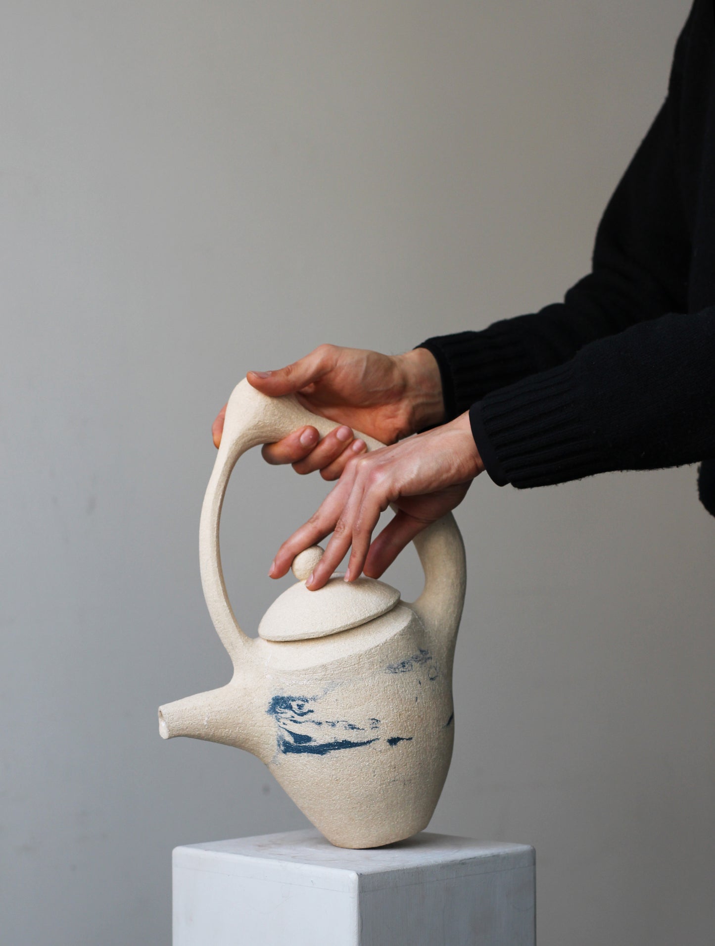 Sculptural Teapot Set (Via Nerikomi) I Sculptures