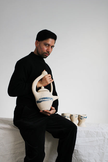 Sculptural Teapot Set (Via Nerikomi) I Sculptures