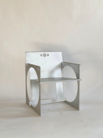 Sedia Tonda Alluminio Armchair