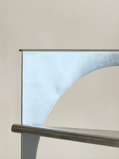 Sedia Tonda Alluminio Armchair