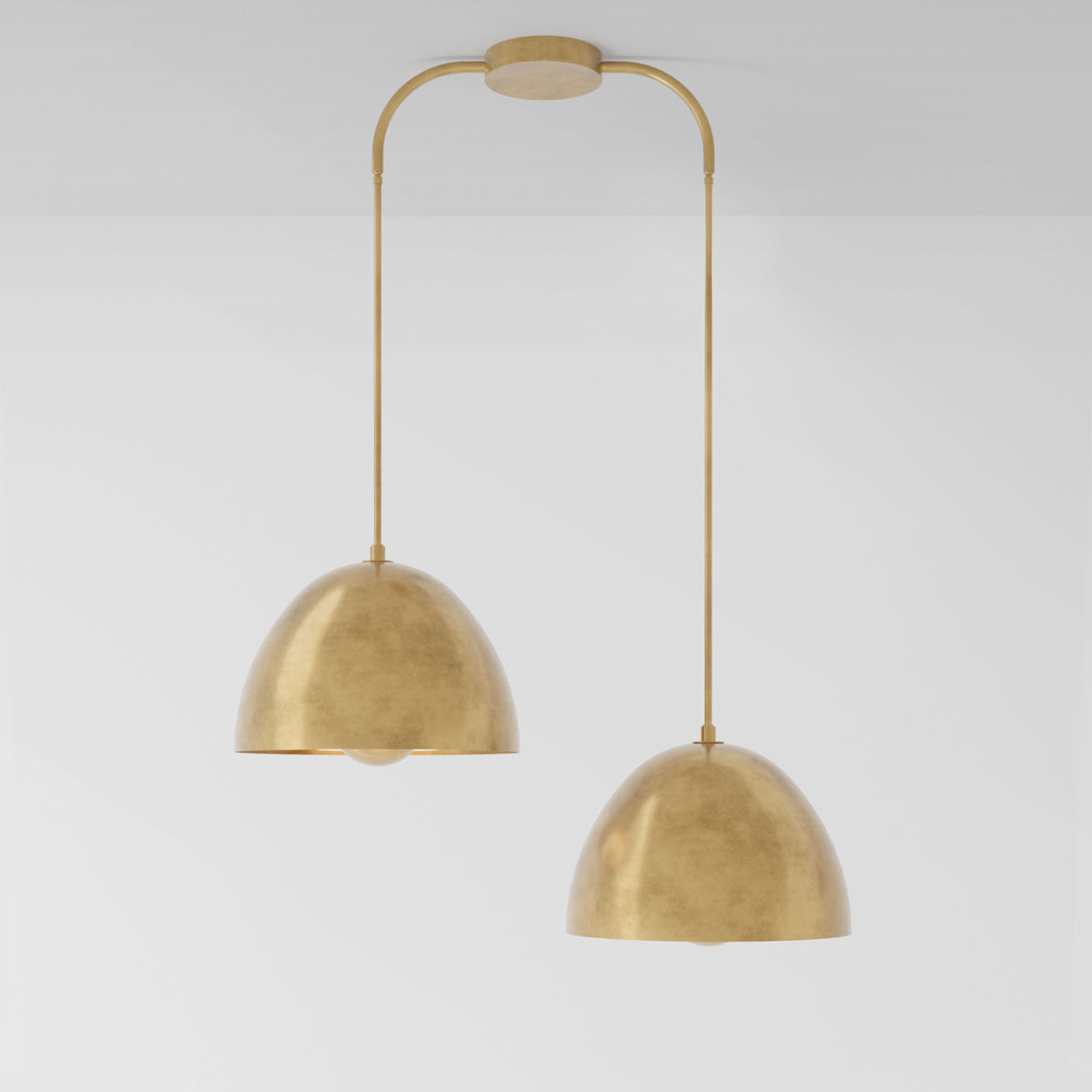 Seesa Offset 18 Pendant Light in Aged Brass Pendant Lights