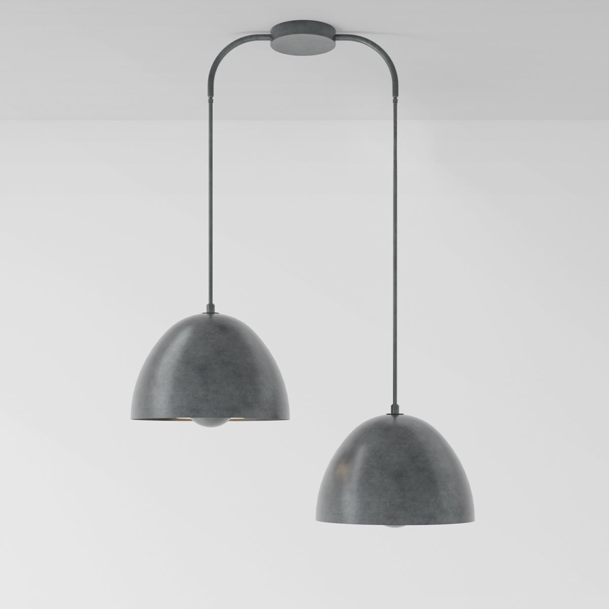 Seesa Offset 18 Pendant Light in Aged Pewter Pendant Lights