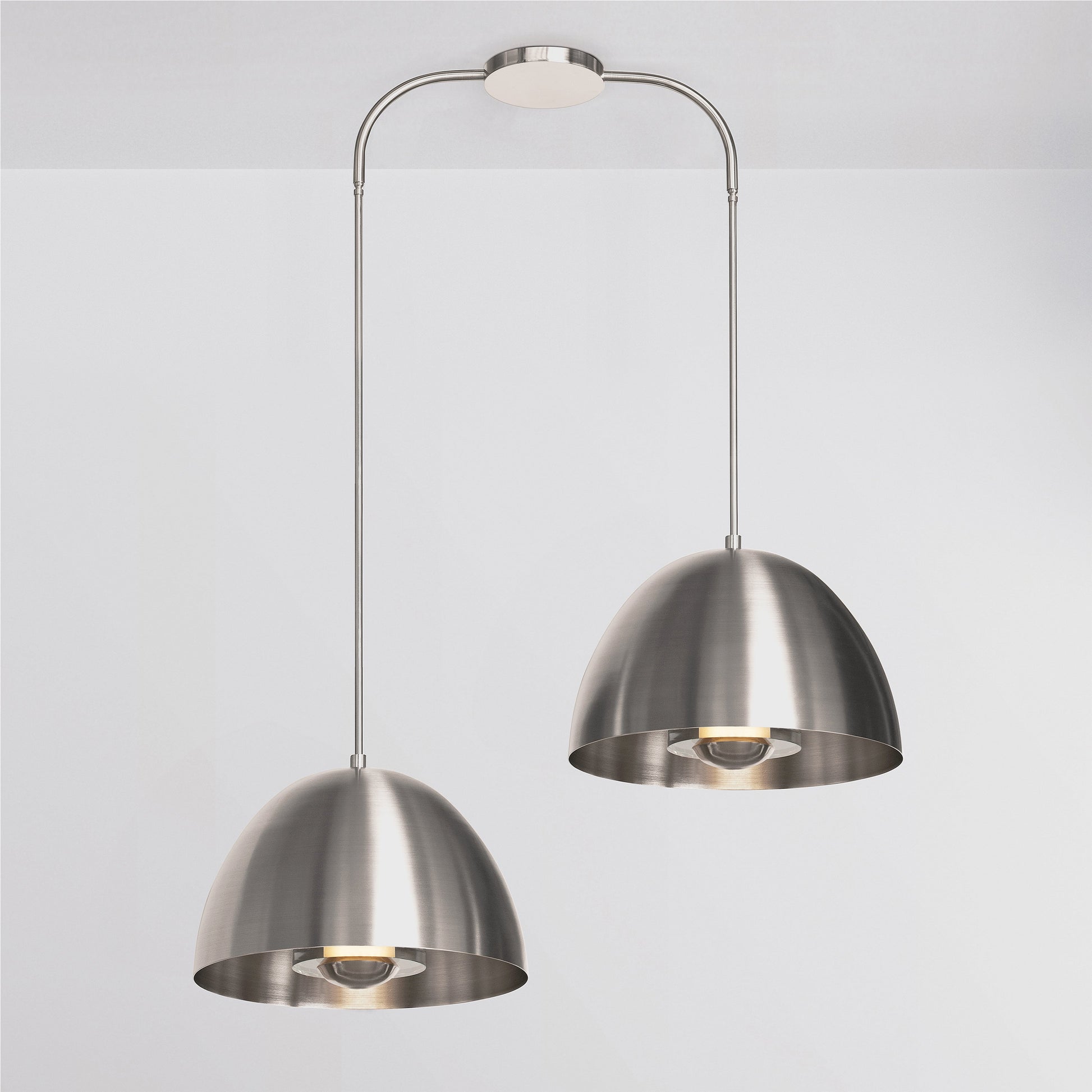 Seesa Offset 18 Pendant Light in Brushed Nickel Pendant Lights