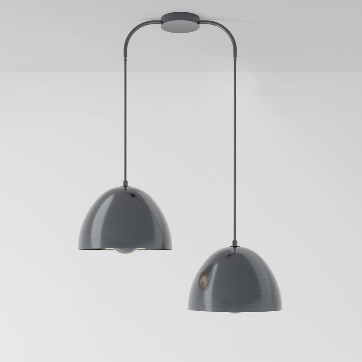 Seesa Offset 18 Pendant Light in Pewter Pendant Lights