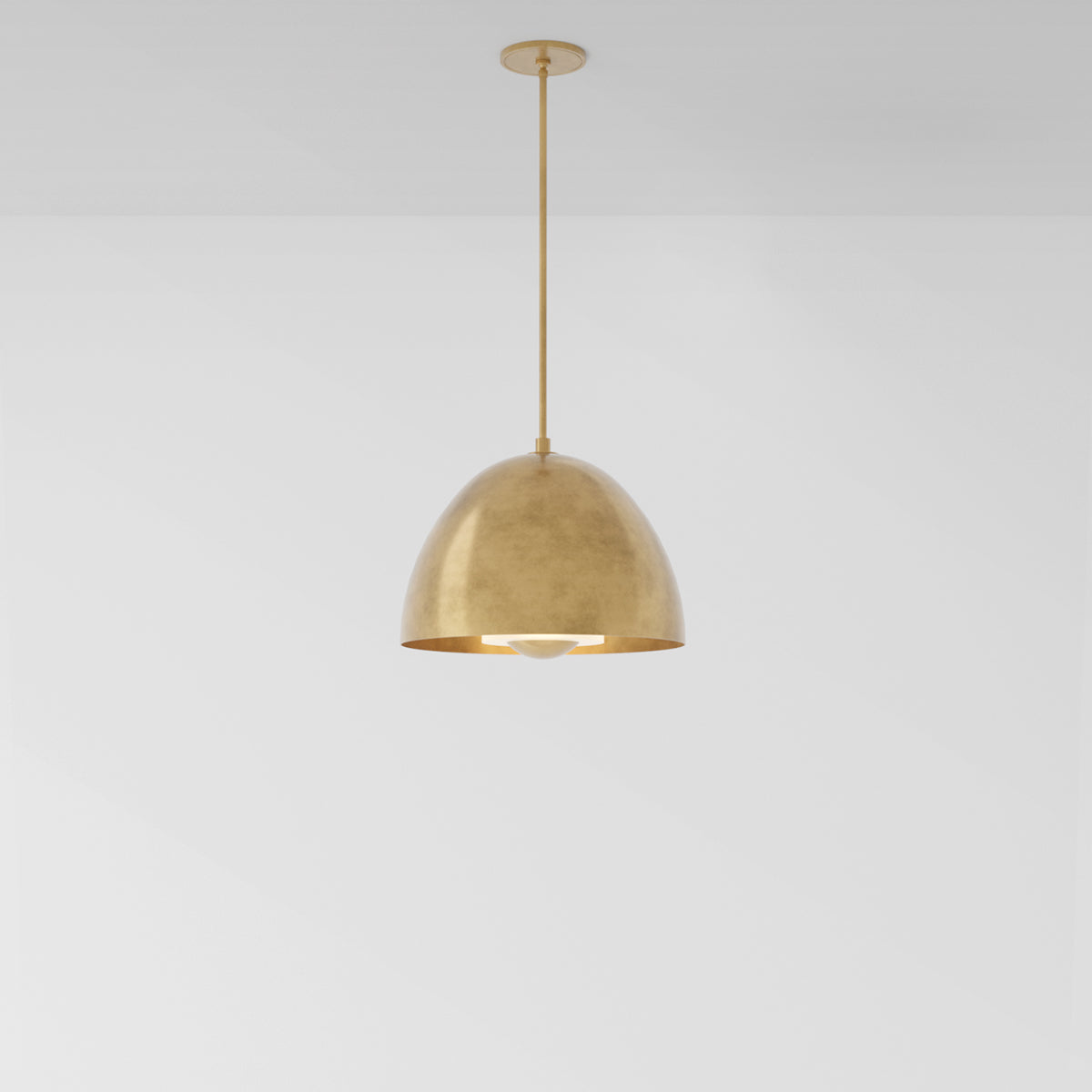 Seesa Single 18 Pendant Light in Aged Brass Pendant Lights