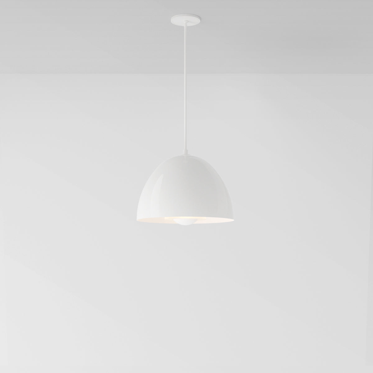 Seesa Single 18 Pendant Light in Matte White Pendant Lights