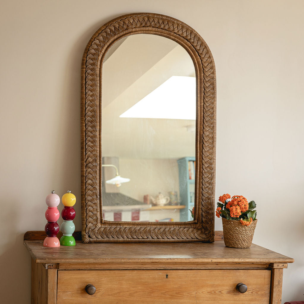 Serena Arched Rattan Mirror Mirrors