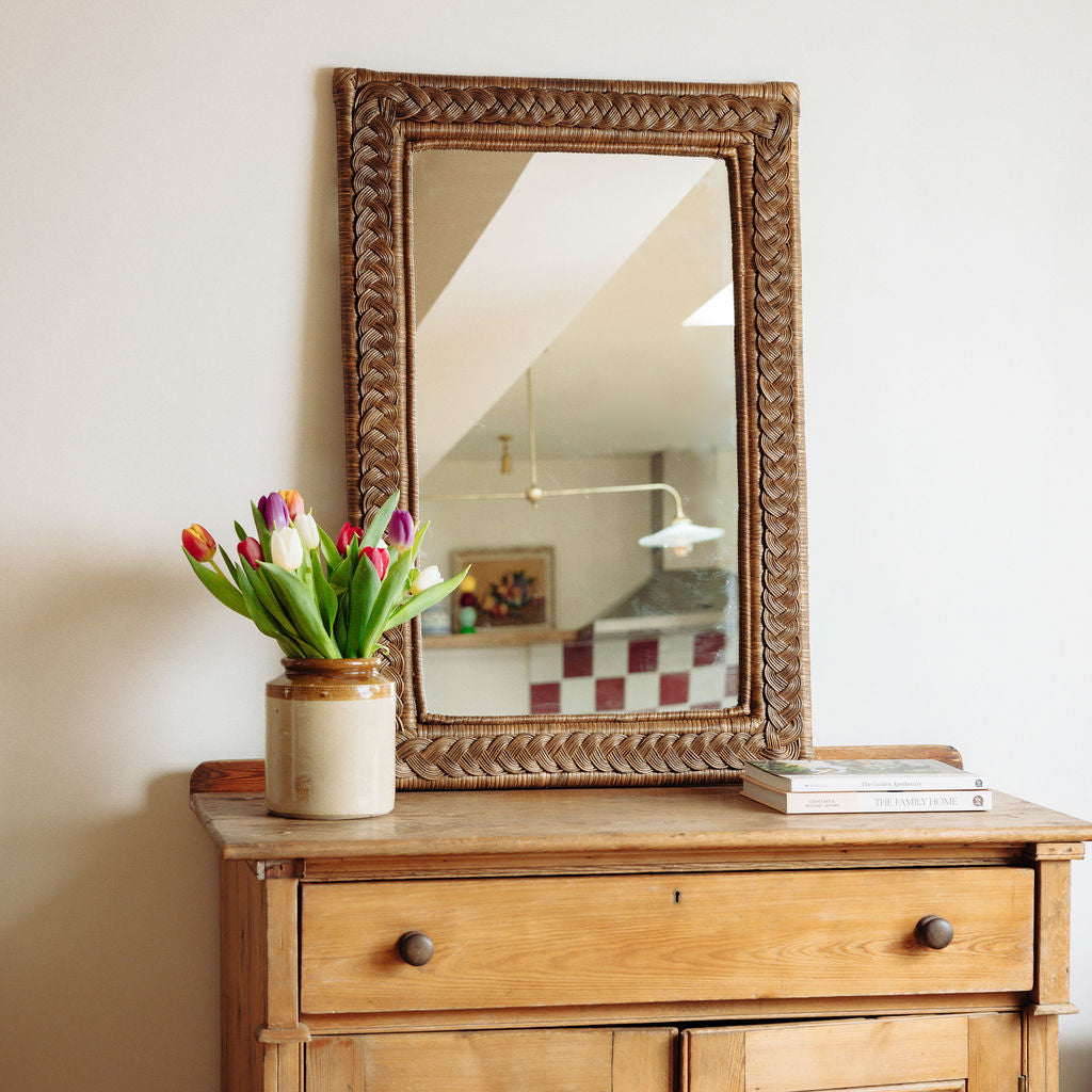 Serena Rectangular Rattan Mirror Mirrors