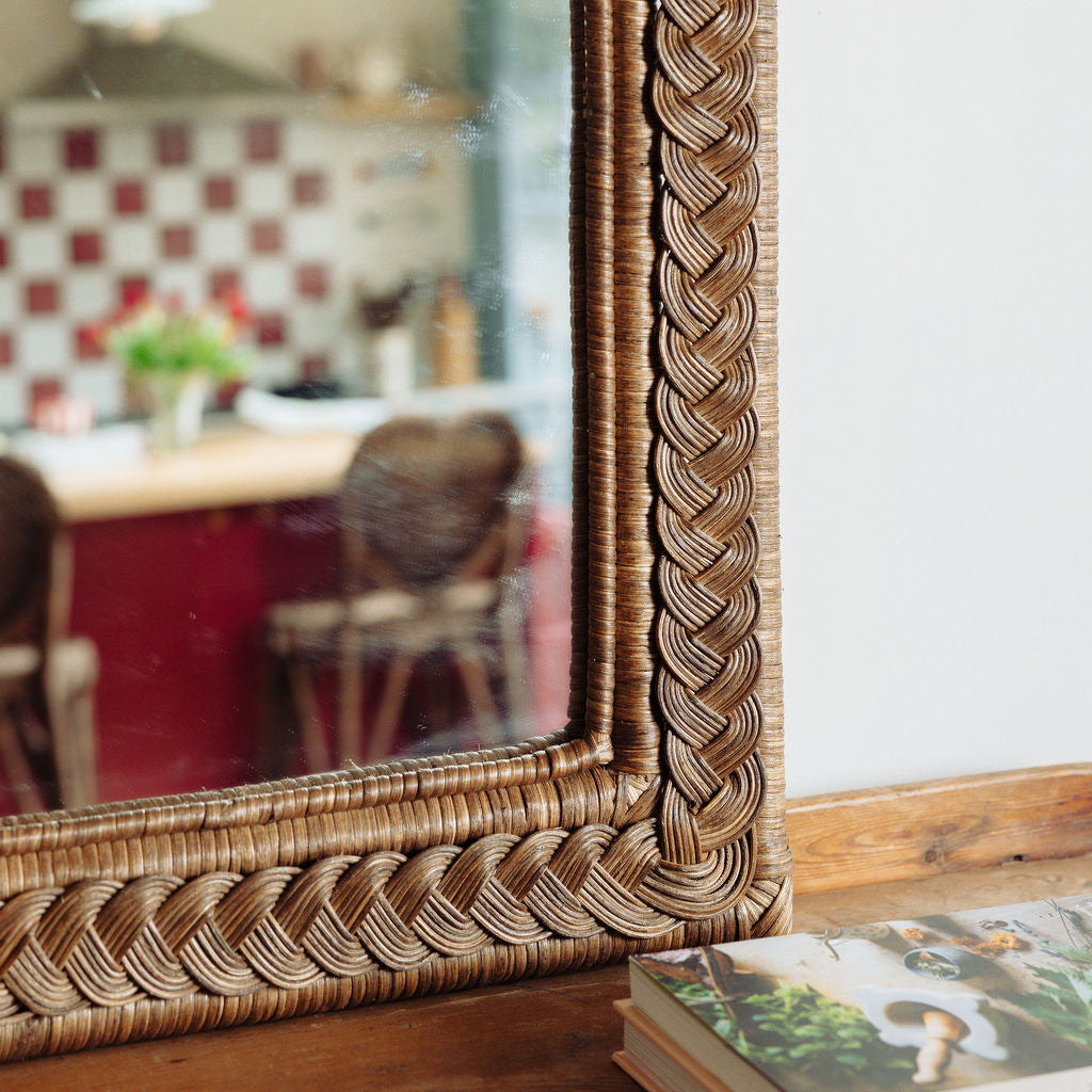 Serena Rectangular Rattan Mirror Mirrors