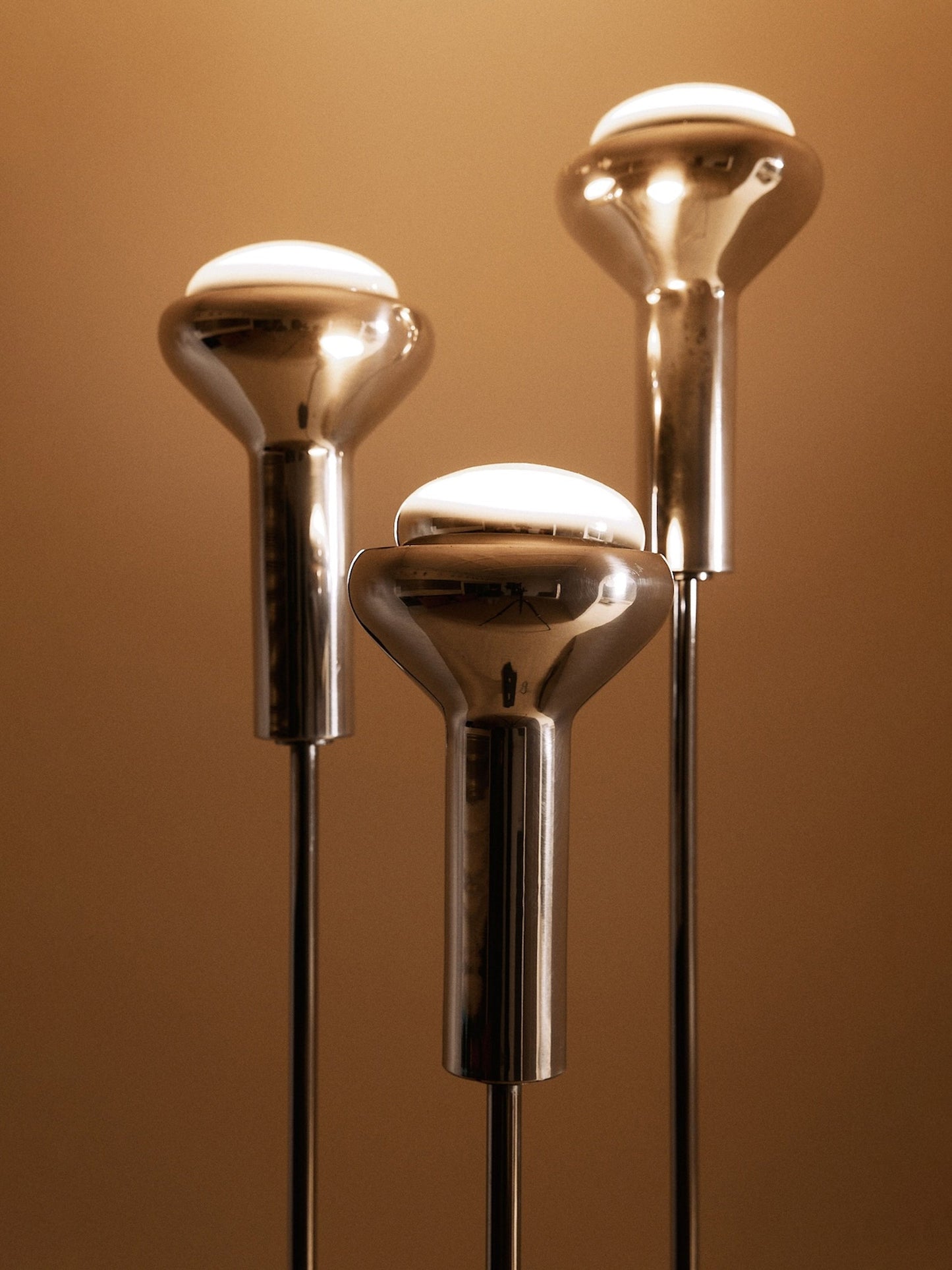 Set of 3 Model 1073 Floor Lamps by Gino Sarfatti for Arteluce, Italy, Circa 1970 Floor Lamps