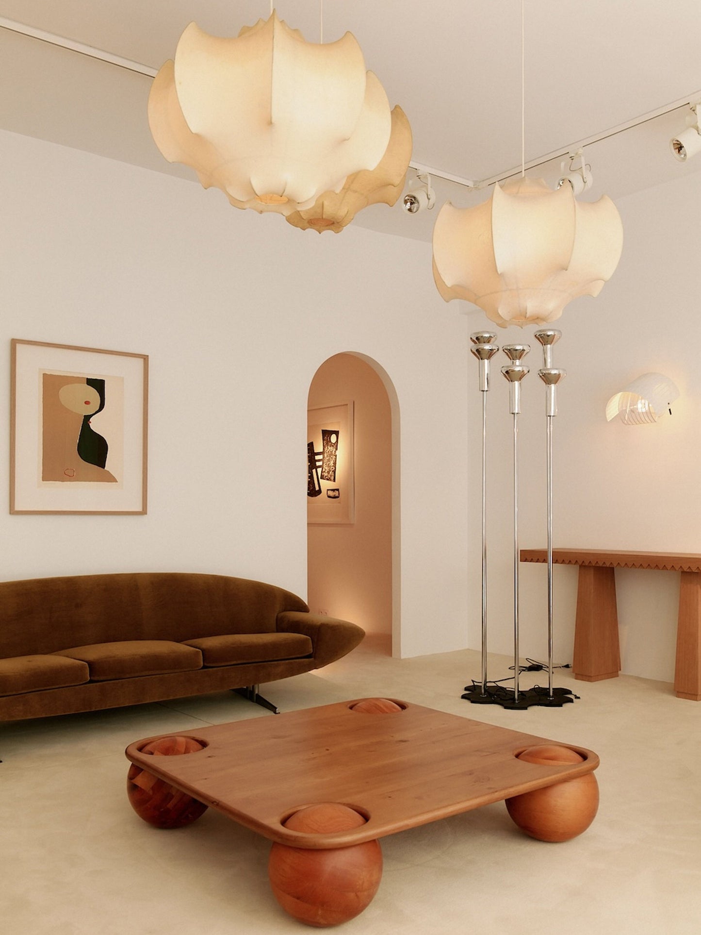 Set of 3 Model 1073 Floor Lamps by Gino Sarfatti for Arteluce, Italy, Circa 1970 Floor Lamps