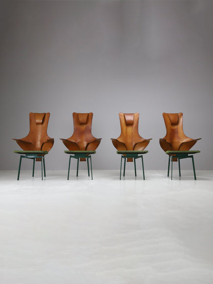 Set of 4 "Regina" Chairs by Paolo Deganello for Zanotta Chairs