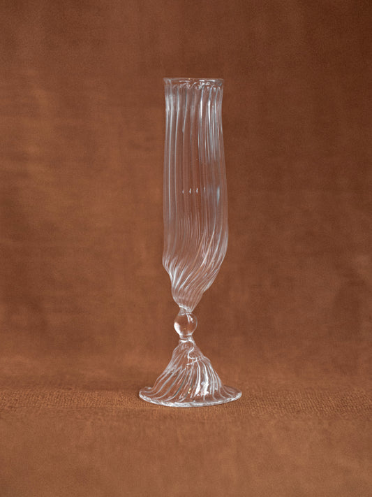Set of 4 Tall Champagne Glasses Glassware