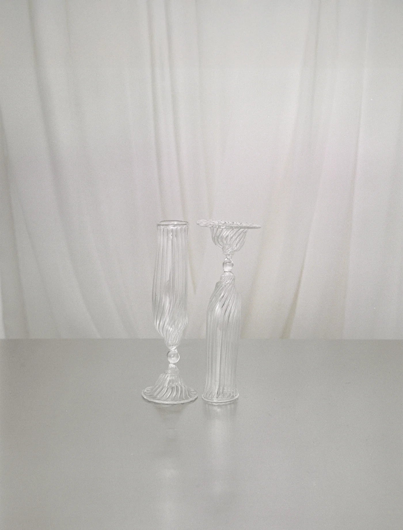 Set of 4 Tall Champagne Glasses Glassware