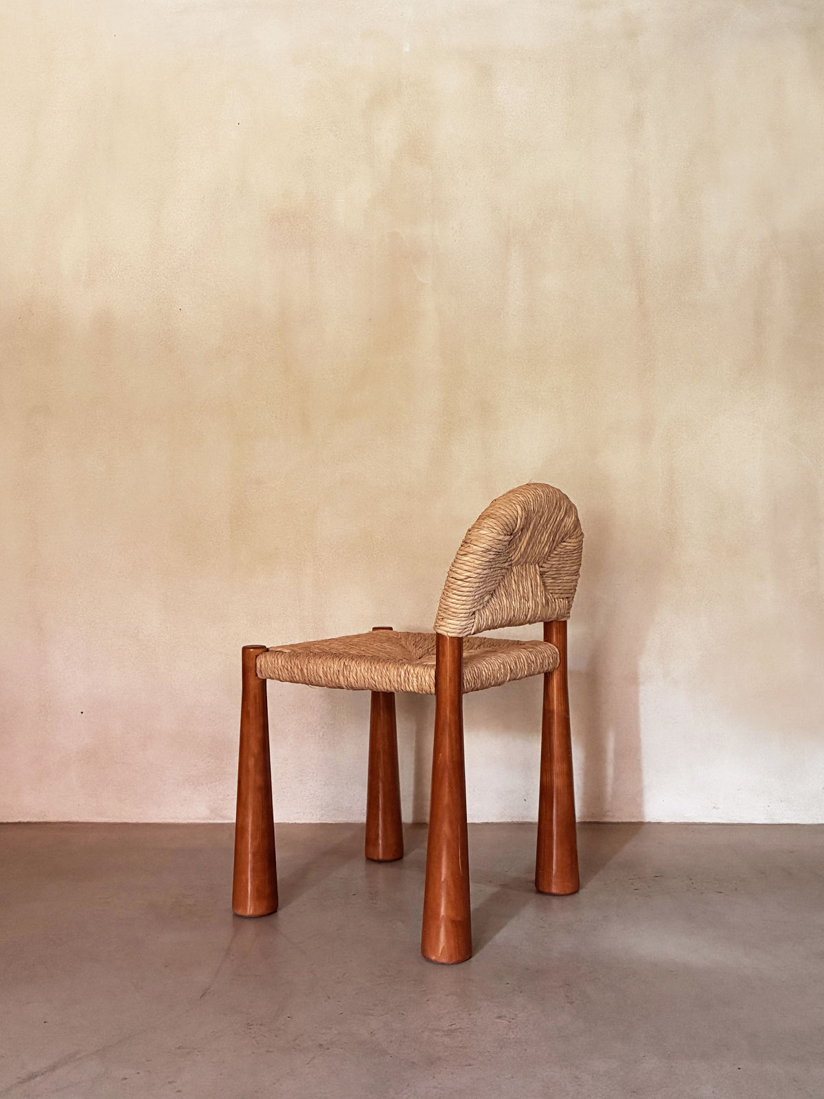 Alessandro Becchi "Toscanolla" dining chair for Giovannetti, a single chair, three-quarter view