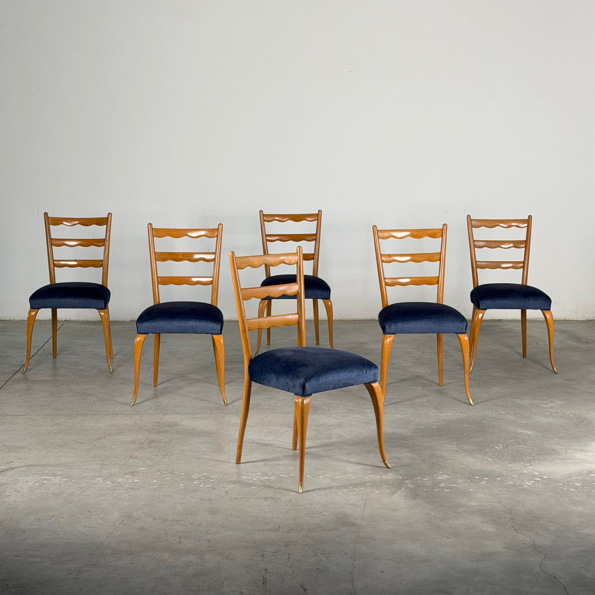 Set of 6 Dining Chairs by Paolo Buffa, Italy, 1950s Dining Chairs