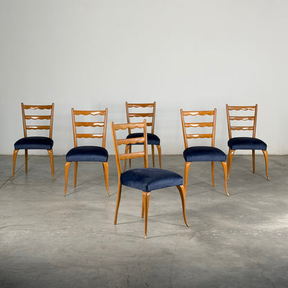 Set of 6 Dining Chairs by Paolo Buffa, Italy, 1950s Dining Chairs