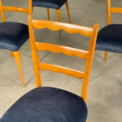Set of 6 Dining Chairs by Paolo Buffa, Italy, 1950s Dining Chairs