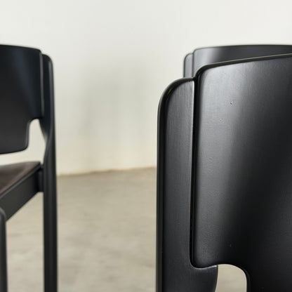 Set of 8 "Model 122" Dining Room Chairs by Vico Magistretti for Cassina 1970s Dining Chairs