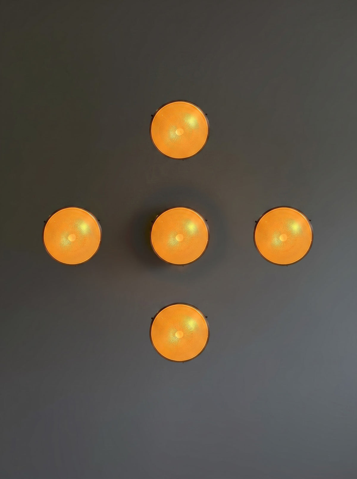 Set of Five "Sigma" Ceiling or Wall Lights by Sergio Mazza for Artemide, 1960s Sconces