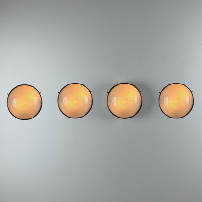 Set of Four "Sigma" Ceiling or Wall Lights by Sergio Mazza for Artemide, 1960s Sconces