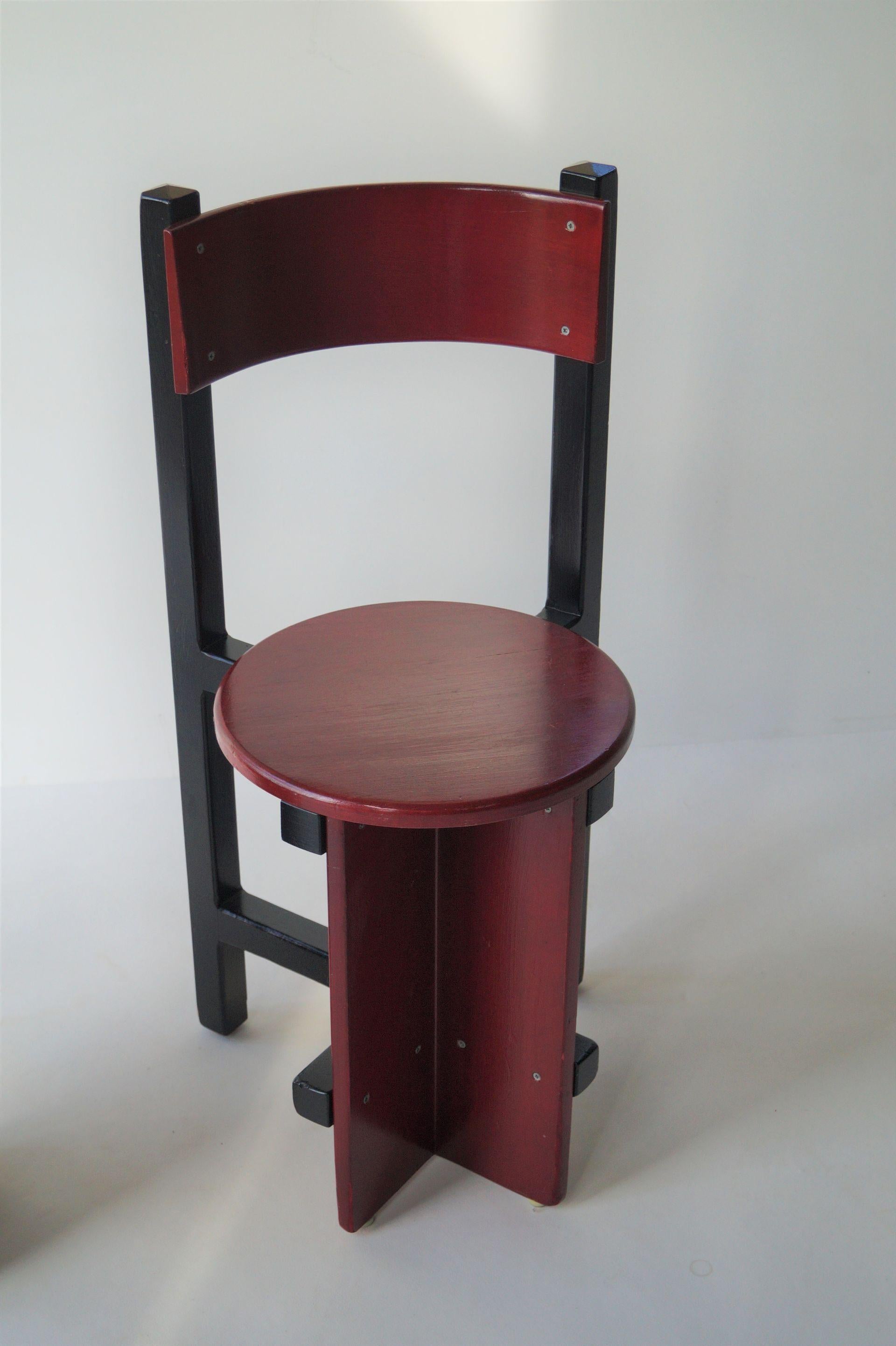 Set of Modernist 'Bastille' Chairs by Dutch Architect Piet Blom, 1960s Chairs