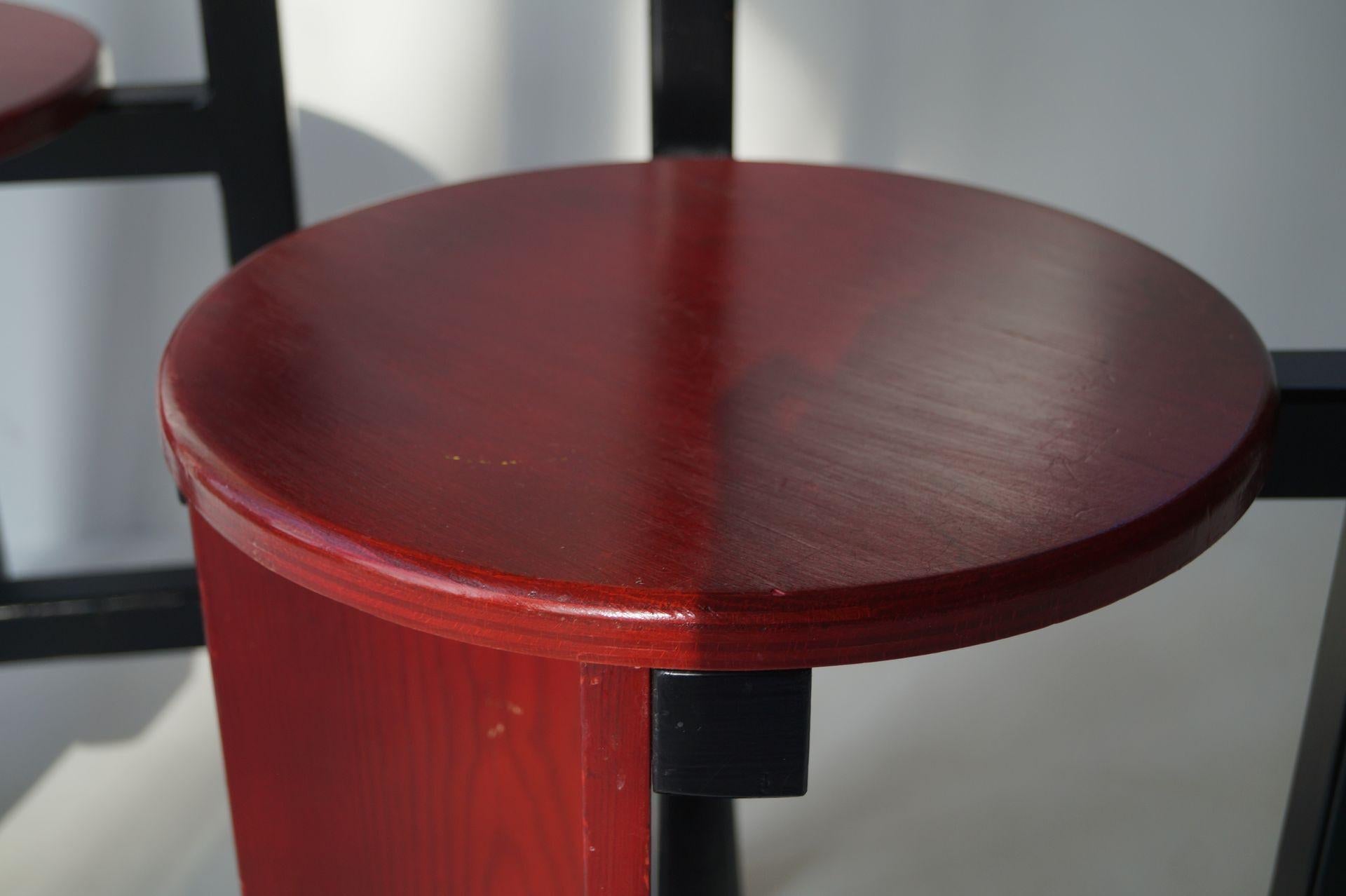 Set of Modernist 'Bastille' Chairs by Dutch Architect Piet Blom, 1960s Chairs