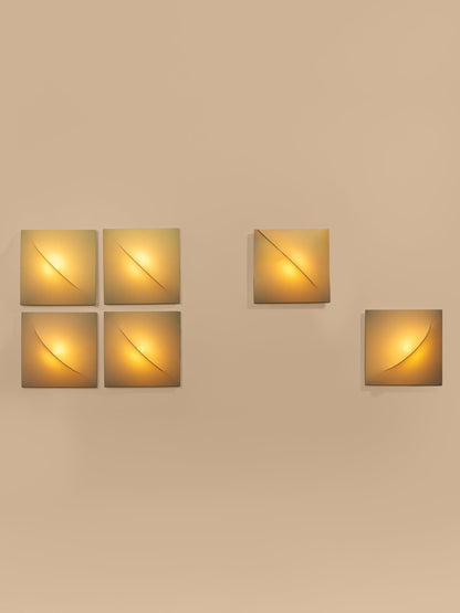 Set of Six Kazuhide Takahama Saori Wall Lights 1970s Sconces