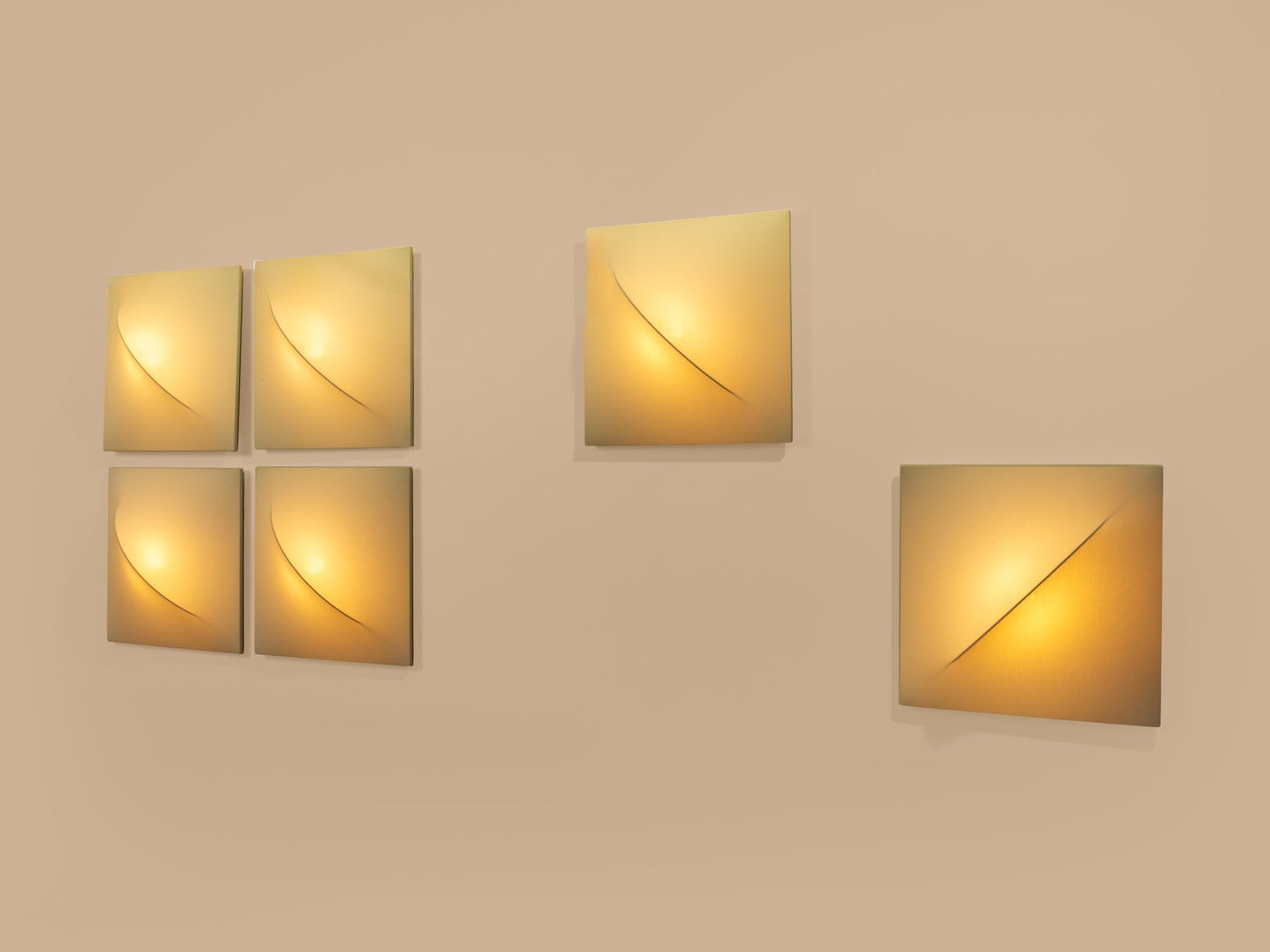 Set of Six Kazuhide Takahama Saori Wall Lights 1970s Sconces