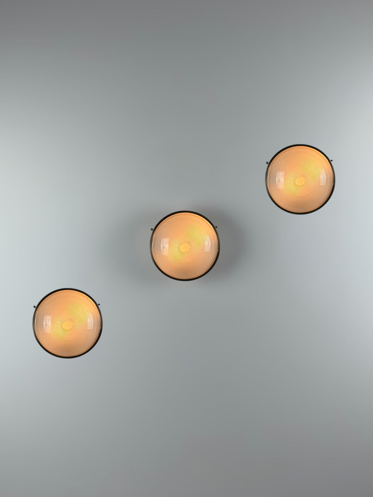 Set of Three "Sigma" Ceiling or Wall Lights by Sergio Mazza for Artemide, 1960s Sconces