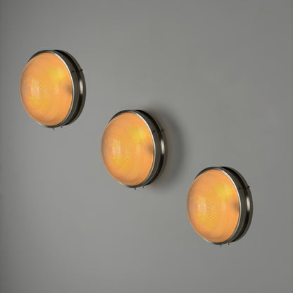 Set of Three "Sigma" Ceiling or Wall Lights by Sergio Mazza for Artemide, 1960s Sconces