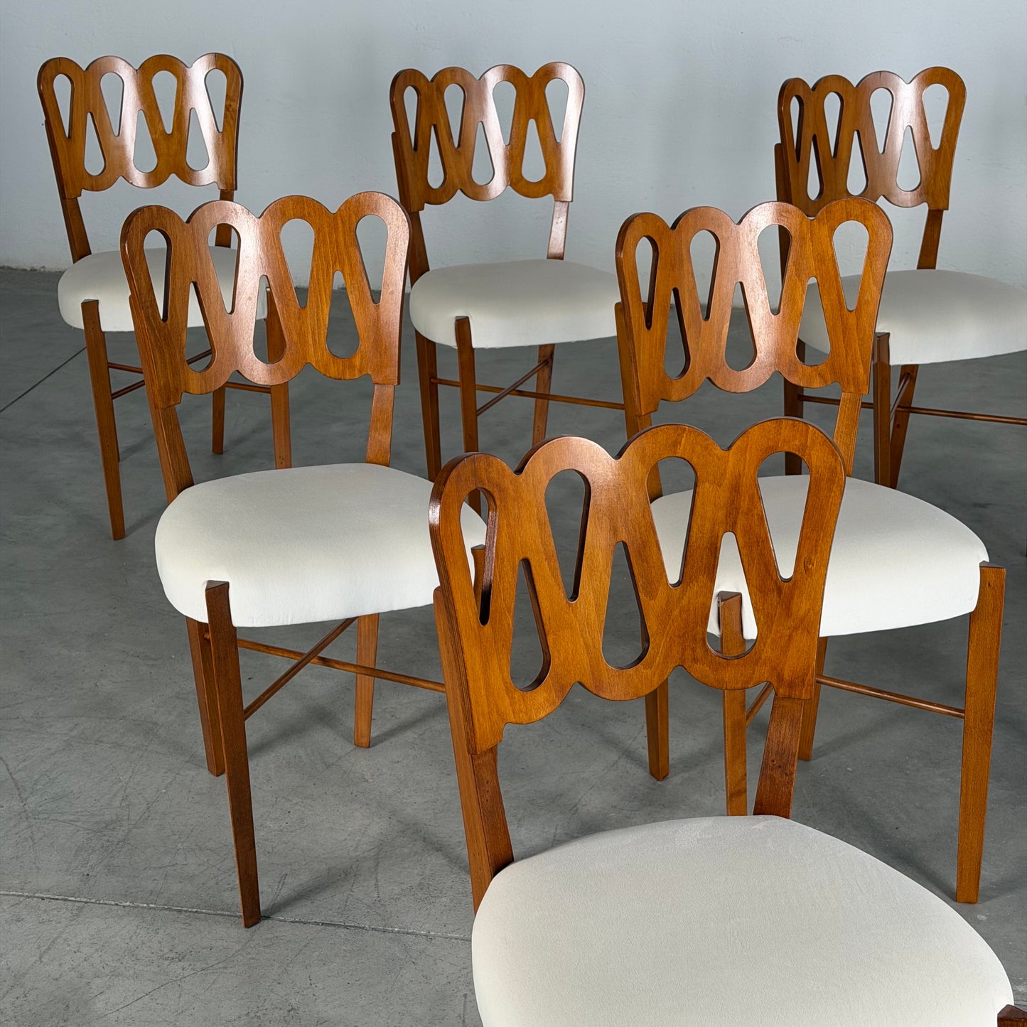 Set of 8 "969" Volute Chairs for the VI Triennale by Gio Ponti, Montina, 1970s Dining Chairs