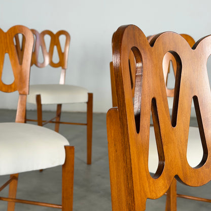 Set of 8 "969" Volute Chairs for the VI Triennale by Gio Ponti, Montina, 1970s Dining Chairs