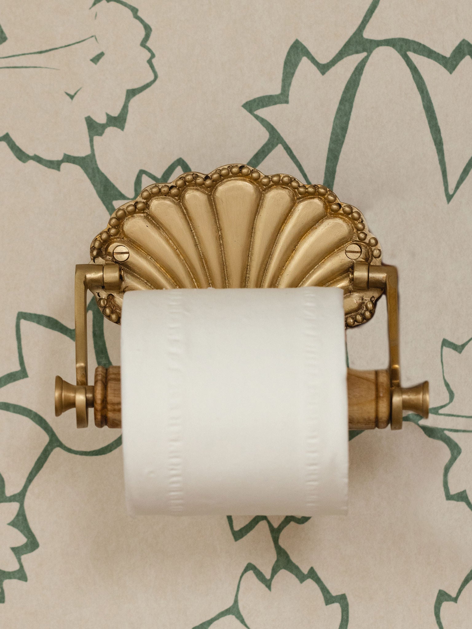 Shell Brass Toilet Roll Holder Bath