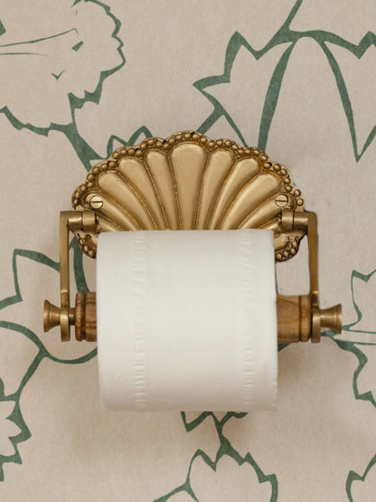 Shell Brass Toilet Roll Holder Bath