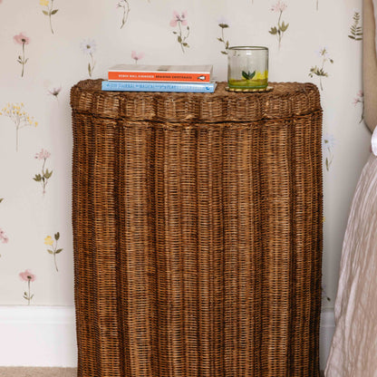 Shell Rattan Side Table & Laundry Basket End Tables